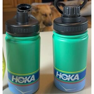 TWO HOKA insulated stainless steel water bottles. EUC.